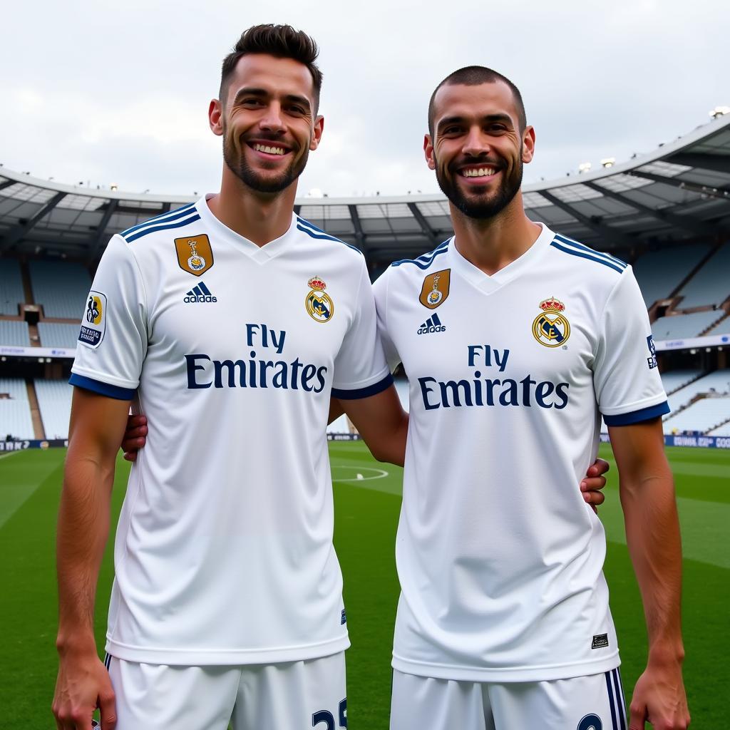 Mbappé and Haaland in Real Madrid Kit