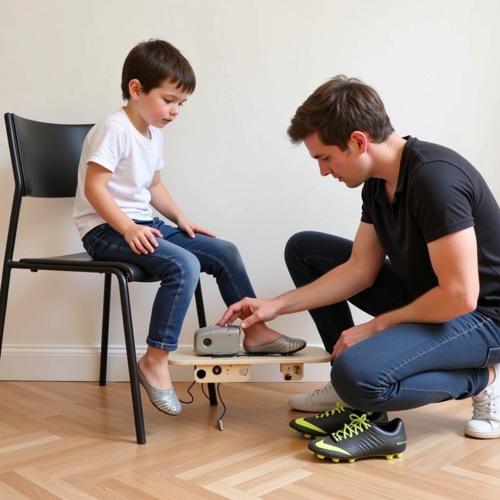 Measuring Kids' Feet for Haaland Football Boots