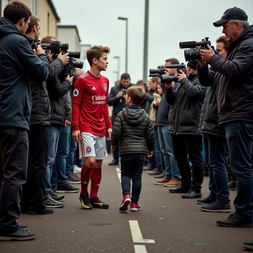 Media Spotlight on a Football Family