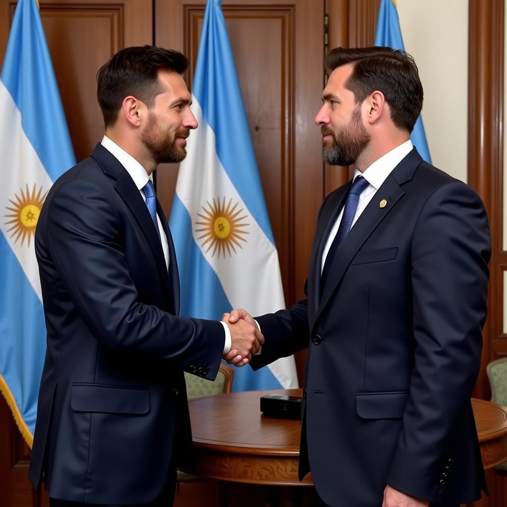 Messi with Argentina Prime Minister