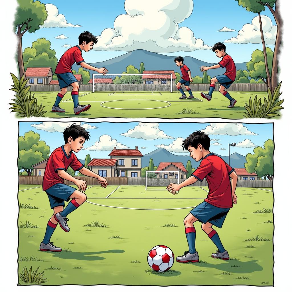 Messi Biographical Comic Panel