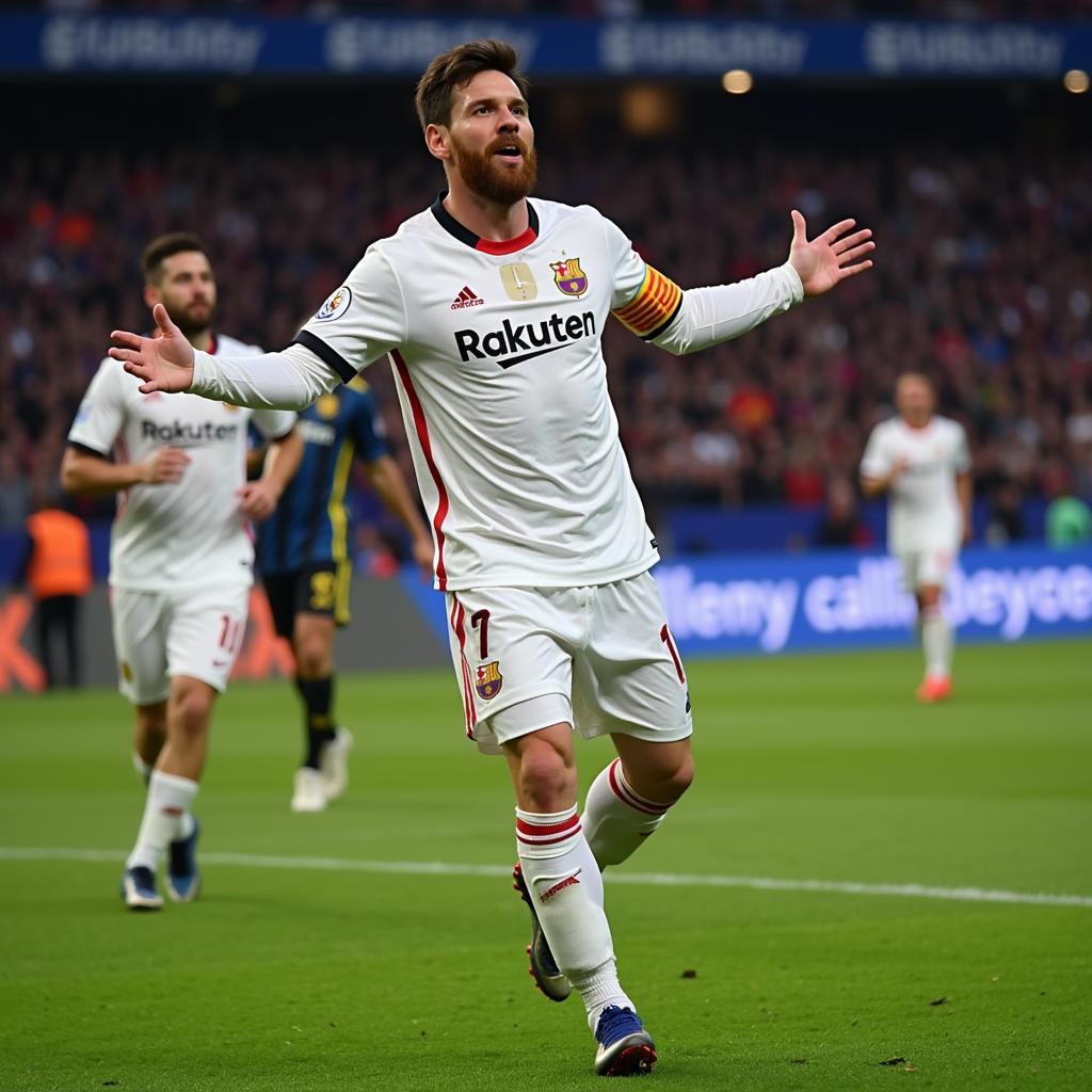 Lionel Messi Celebrating a Goal