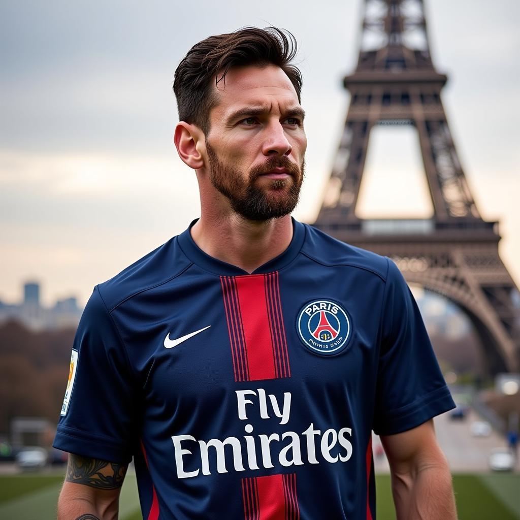 Lionel Messi in PSG Jersey