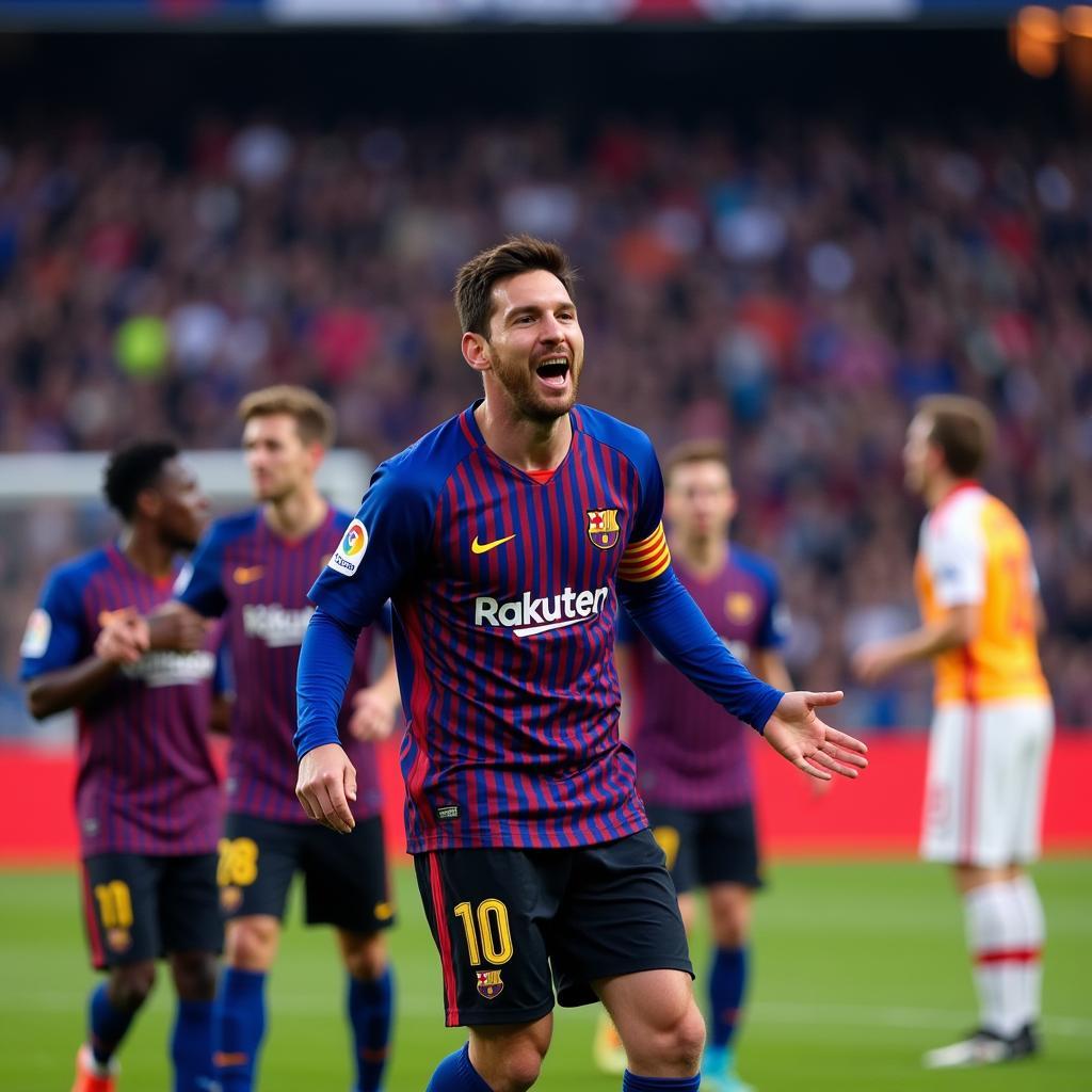 Messi Celebrates a Goal for Inter Miami