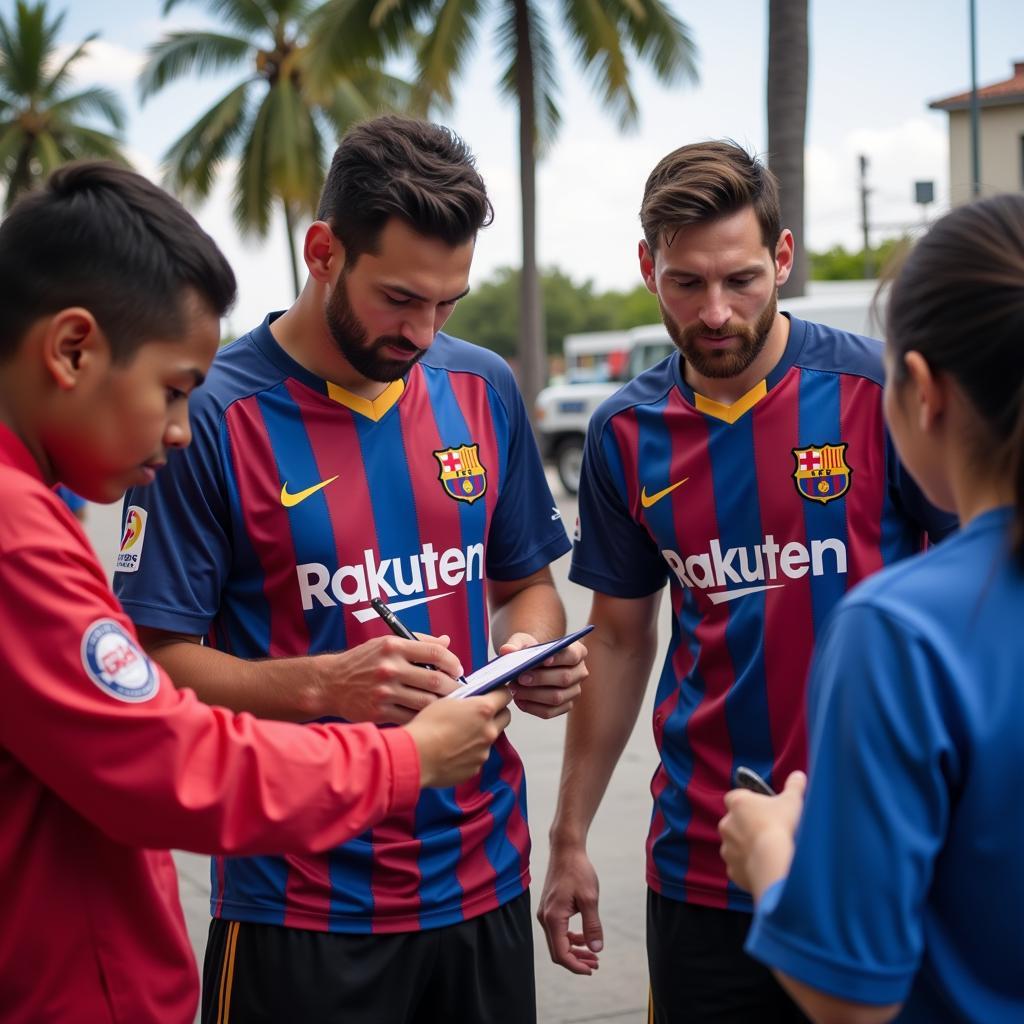 Messi Interacts with Inter Miami Fans