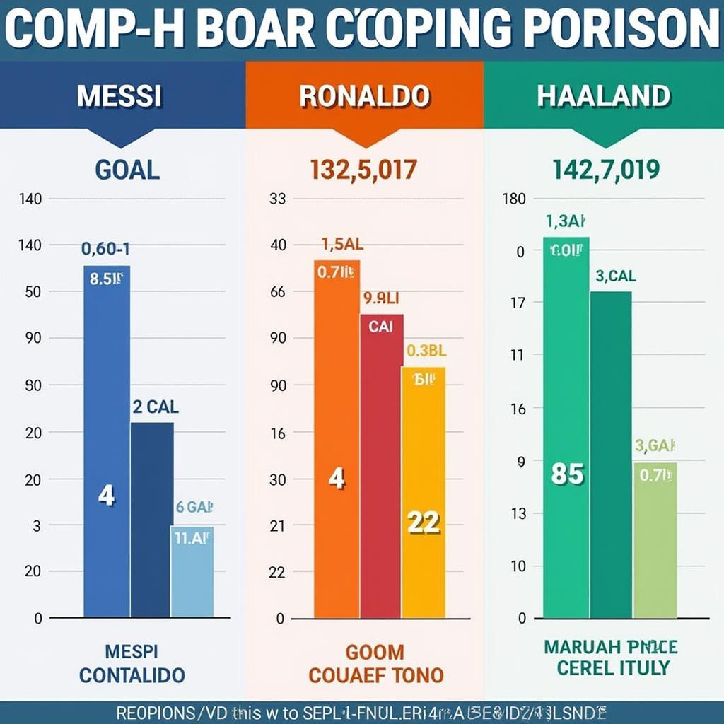 Messi, Ronaldo, and Haaland Goalscoring Comparison