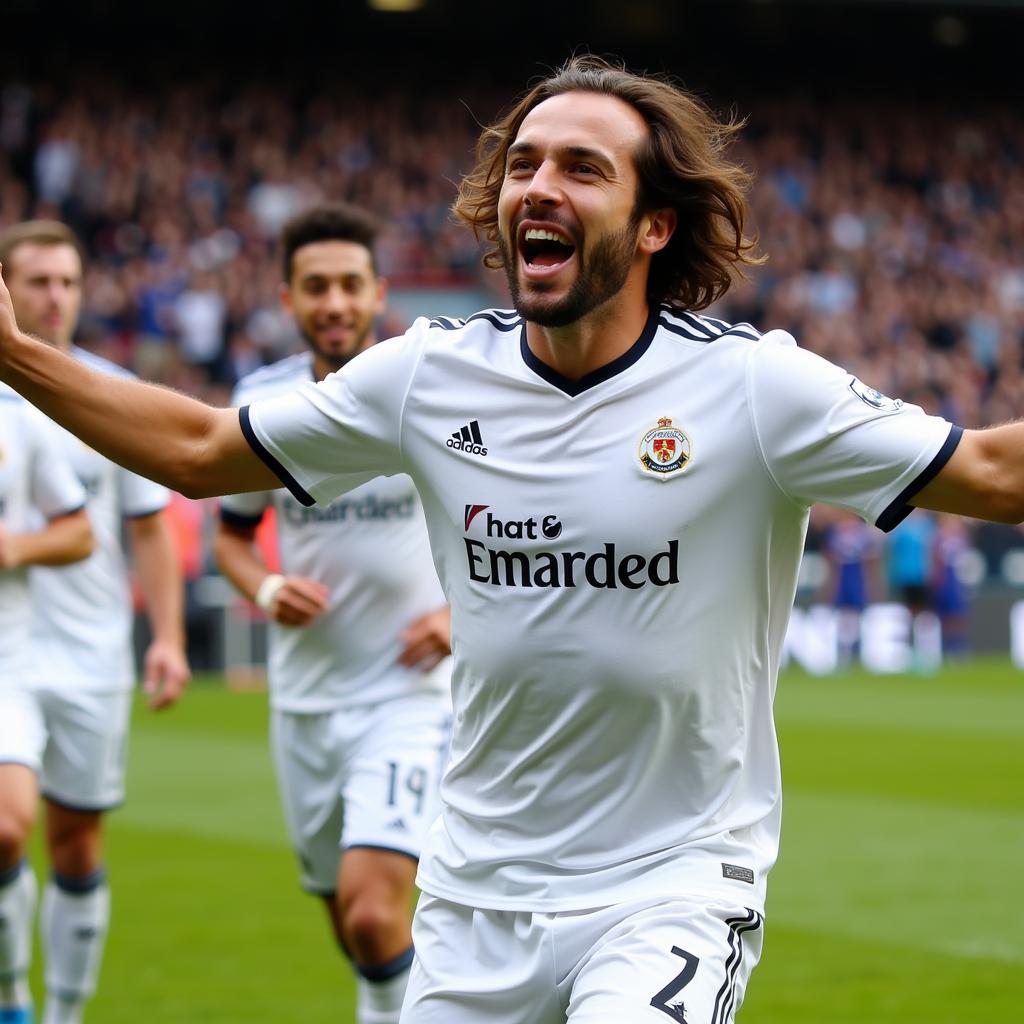 Michu Celebrating a Goal for Swansea City