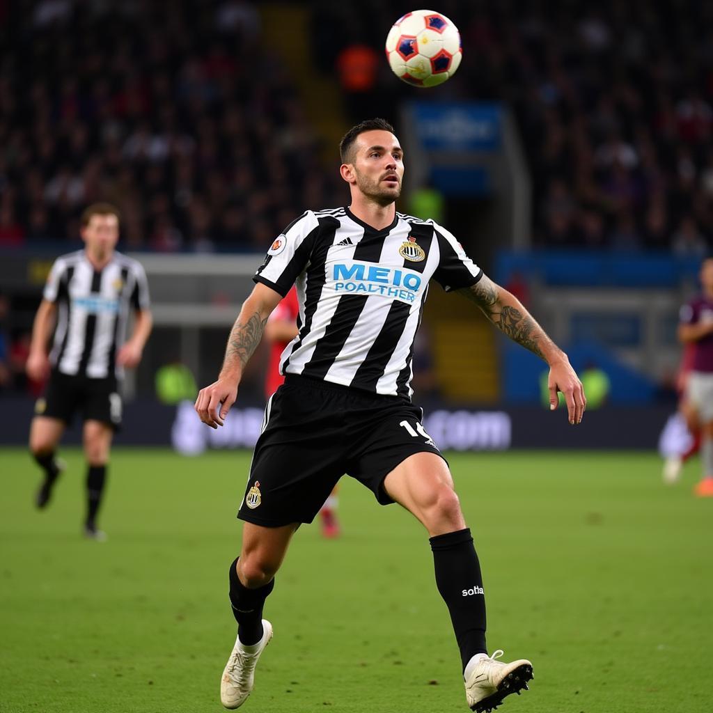 Mike Williamson playing for Newcastle United