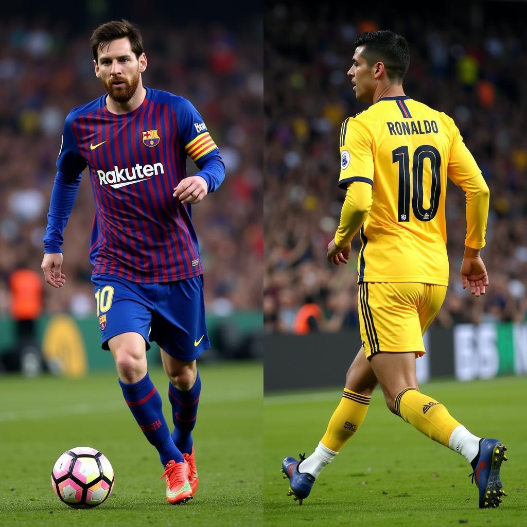 Modern Football Icons: Messi and Ronaldo