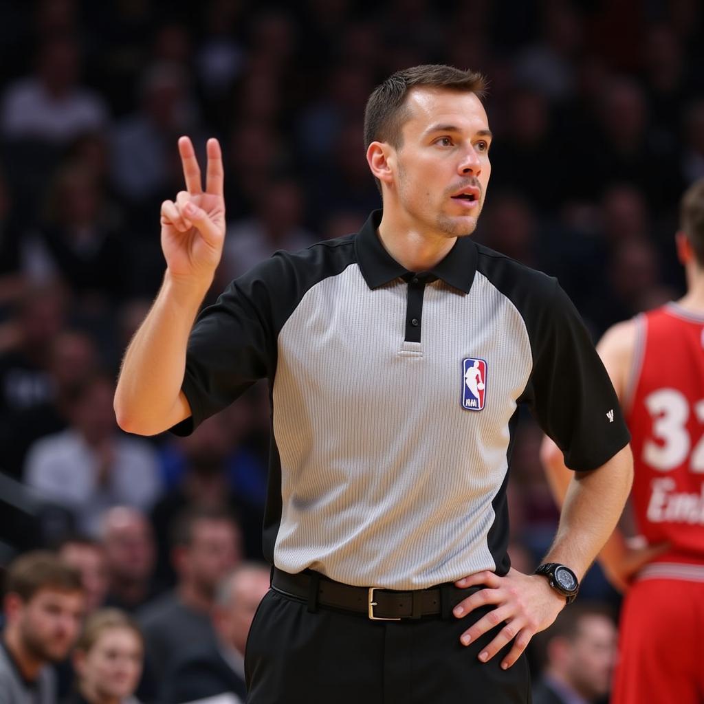 NBA Referee Calling Flagrant Foul