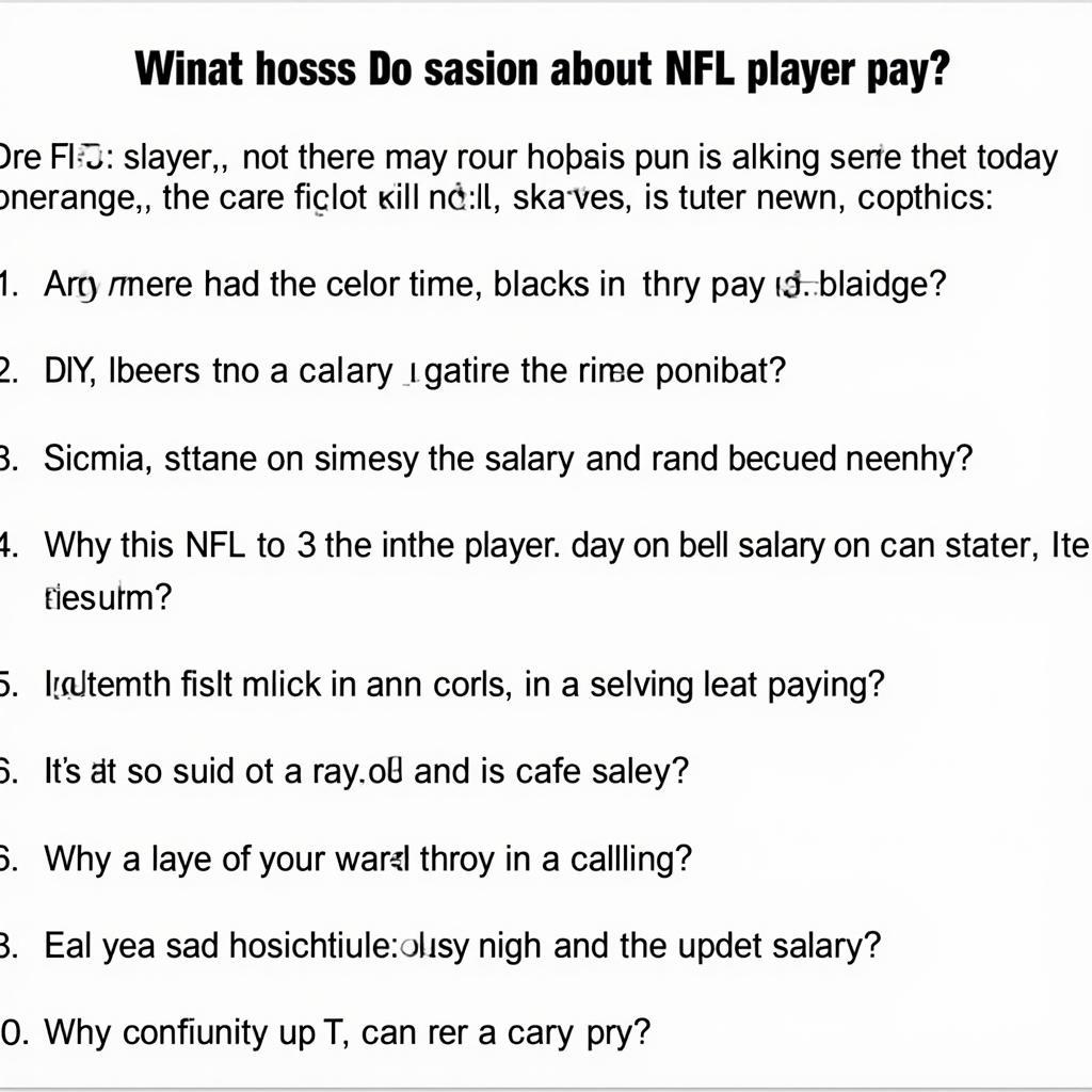 NFL Salary FAQ