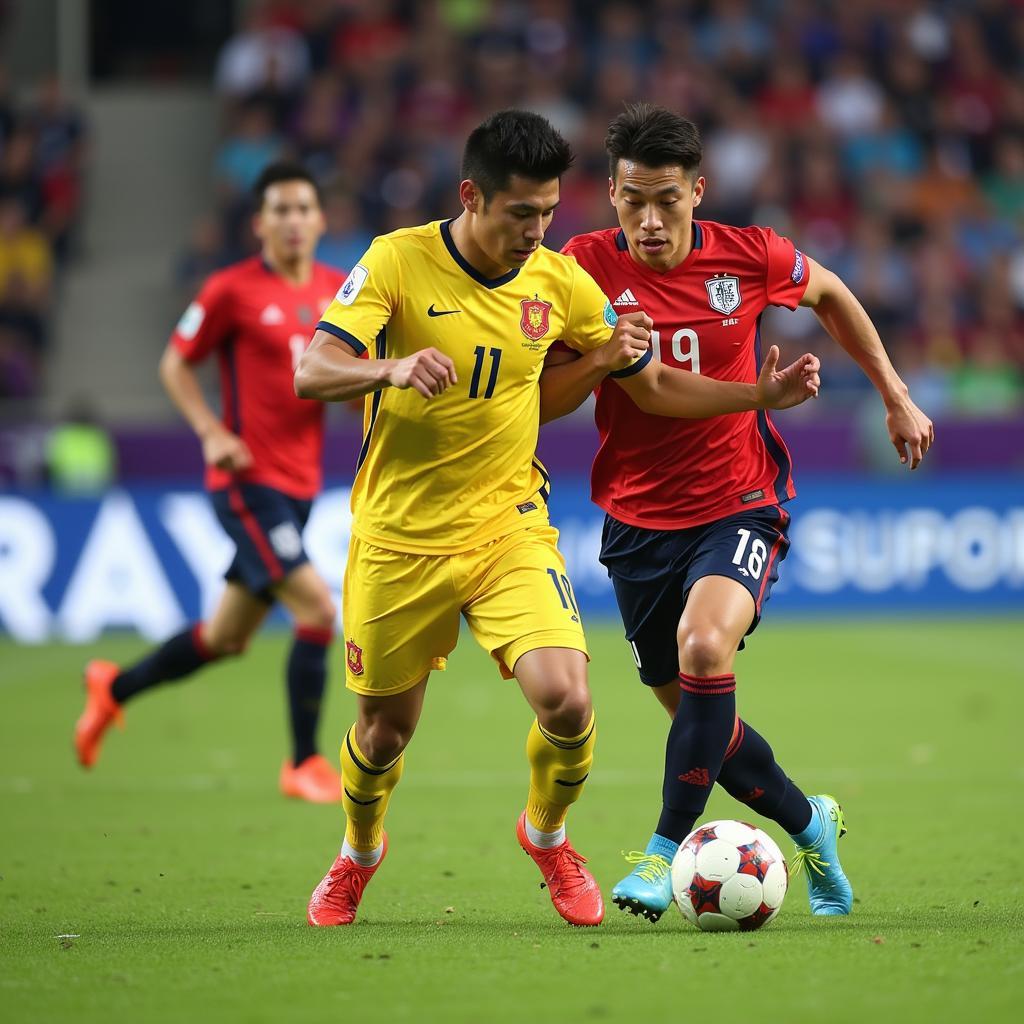 Nguyen Cong Hoang in Action on the Field