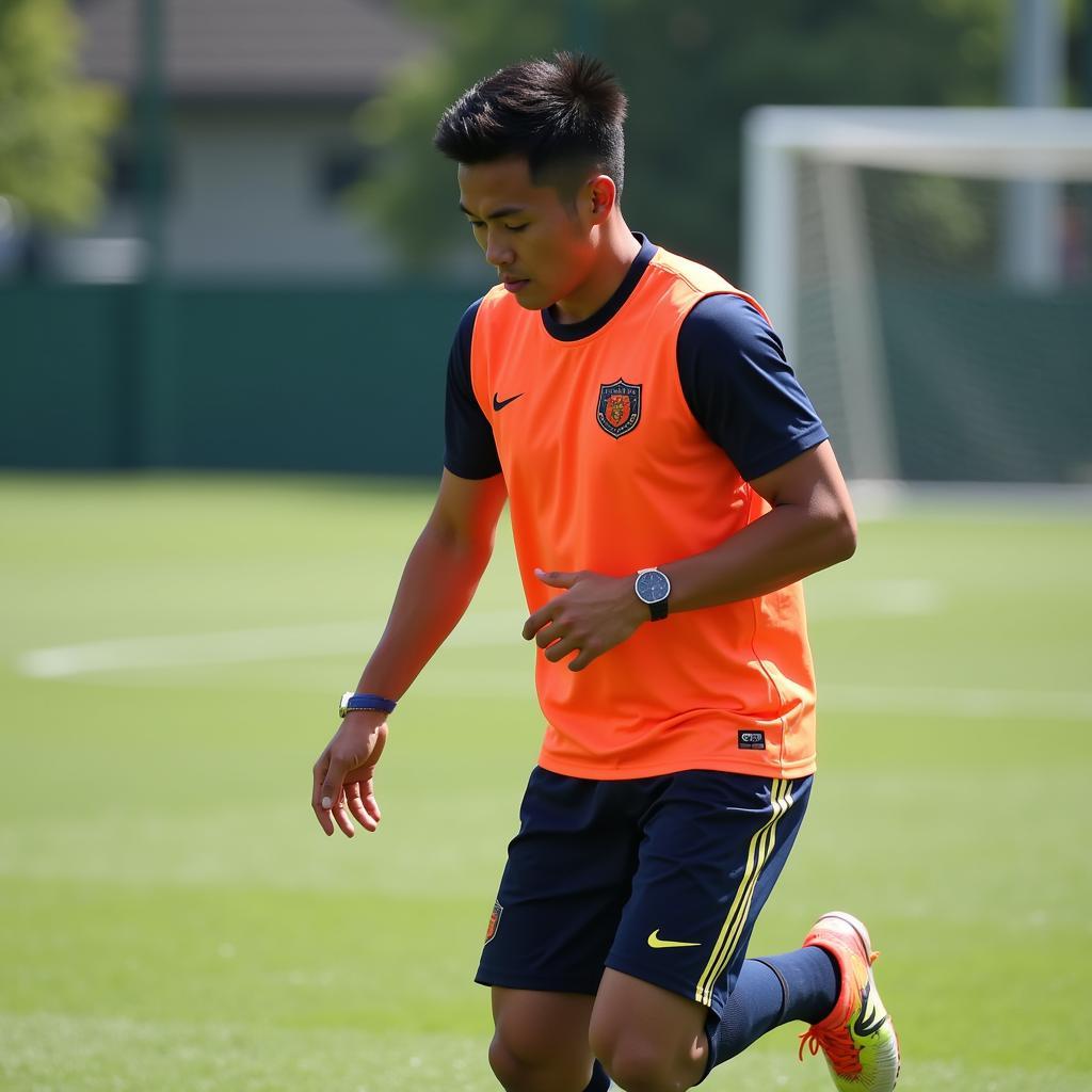 Nguyen Cong Hoang in Training