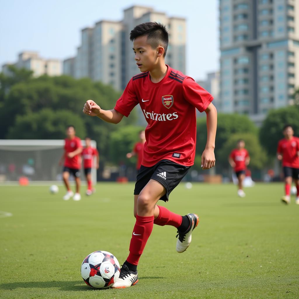 Nguyen Cong Phuong in his youth academy days