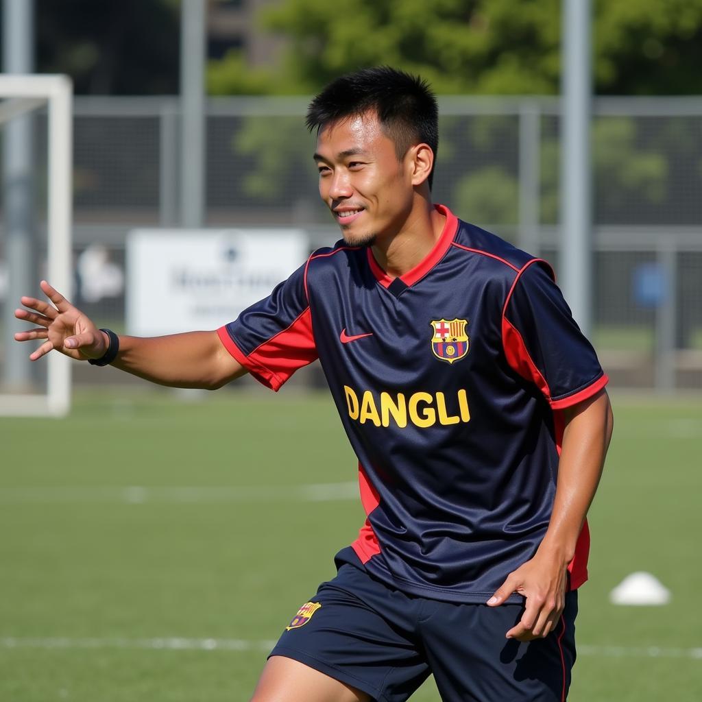 Nguyen Minh Hai training with HAGL