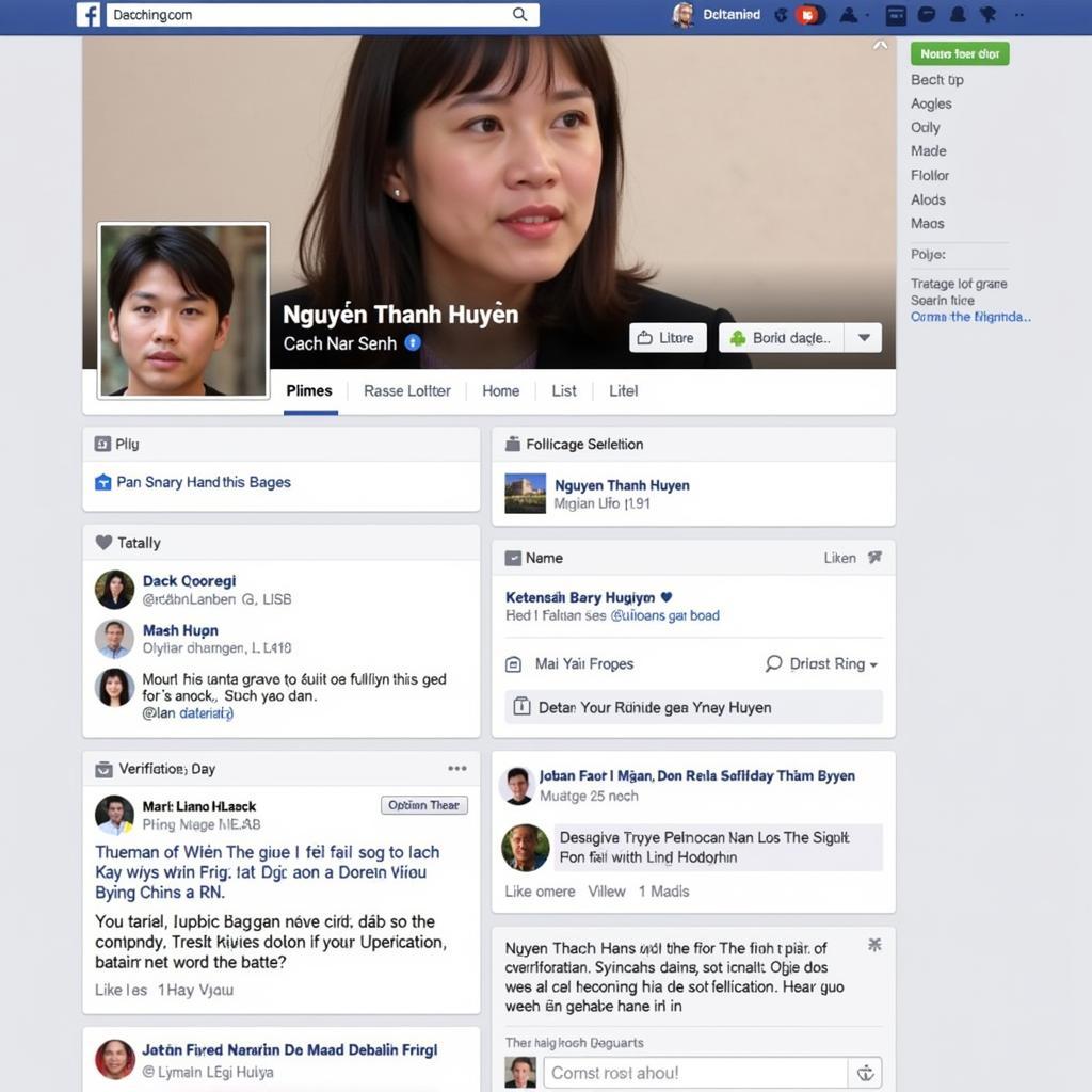 Verifying the Authenticity of a Nguyen Thanh Huyen Football Player Facebook Profile