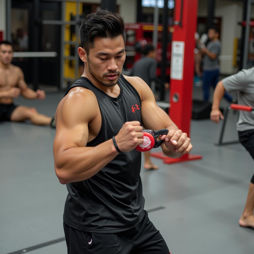 Nguyen Van Dat showcasing his training on Instagram