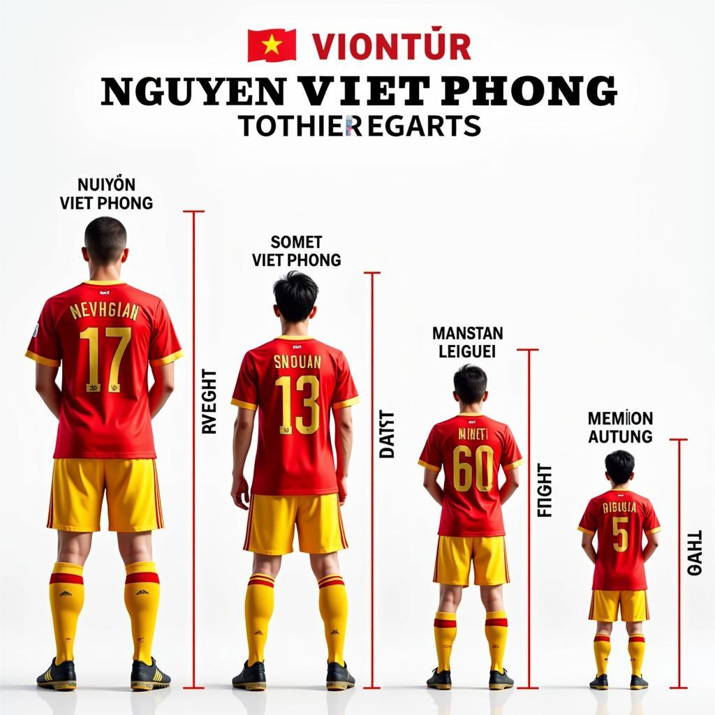 Nguyen Viet Phong Height Comparison with Other Players