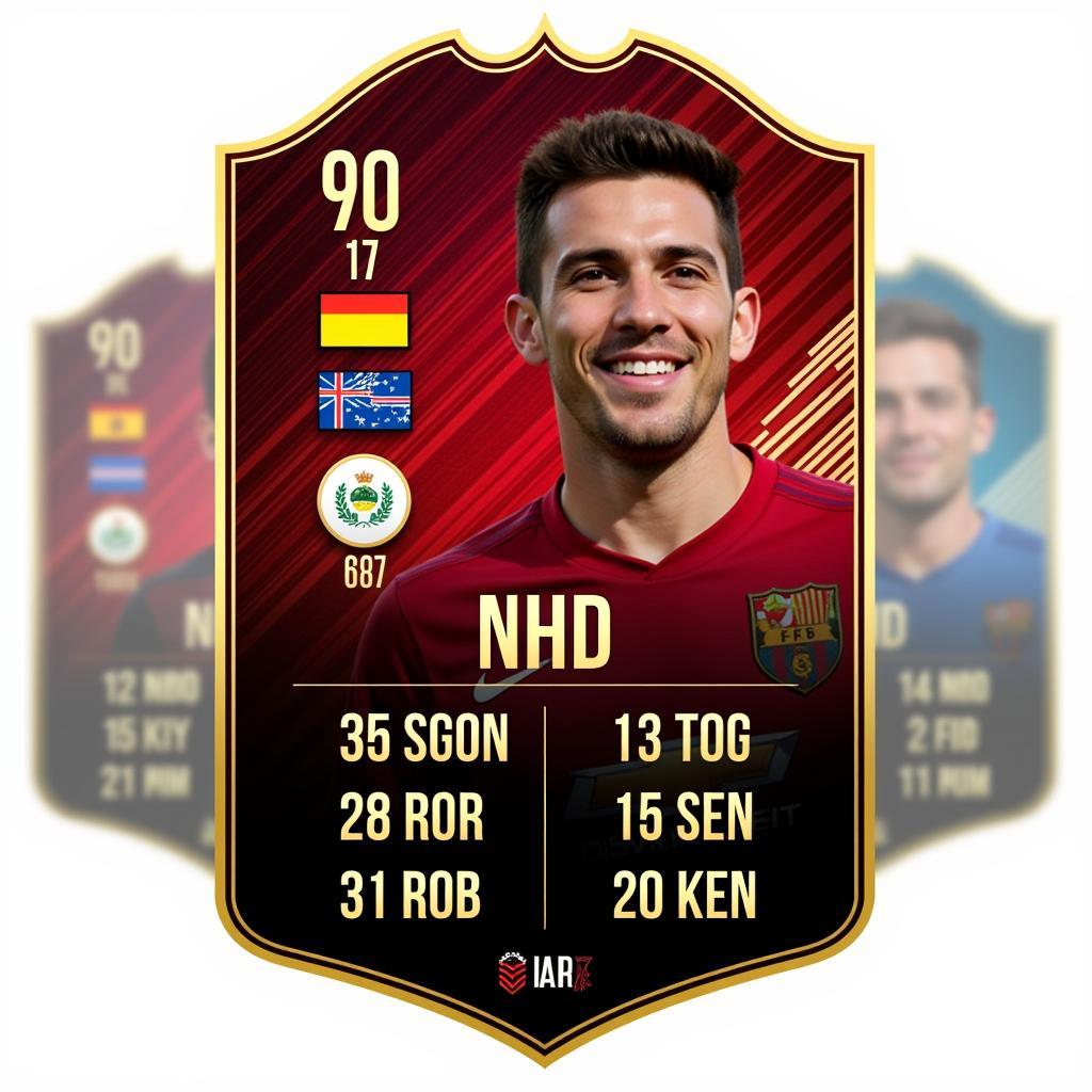 Example of an NHD Player Card in FIFA Online 4