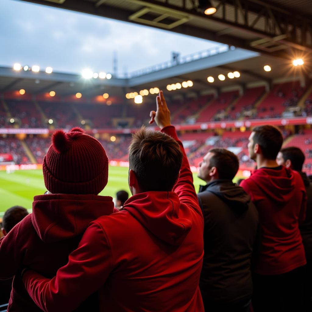 Nottingham Forest FC Fans at City Ground Stadium