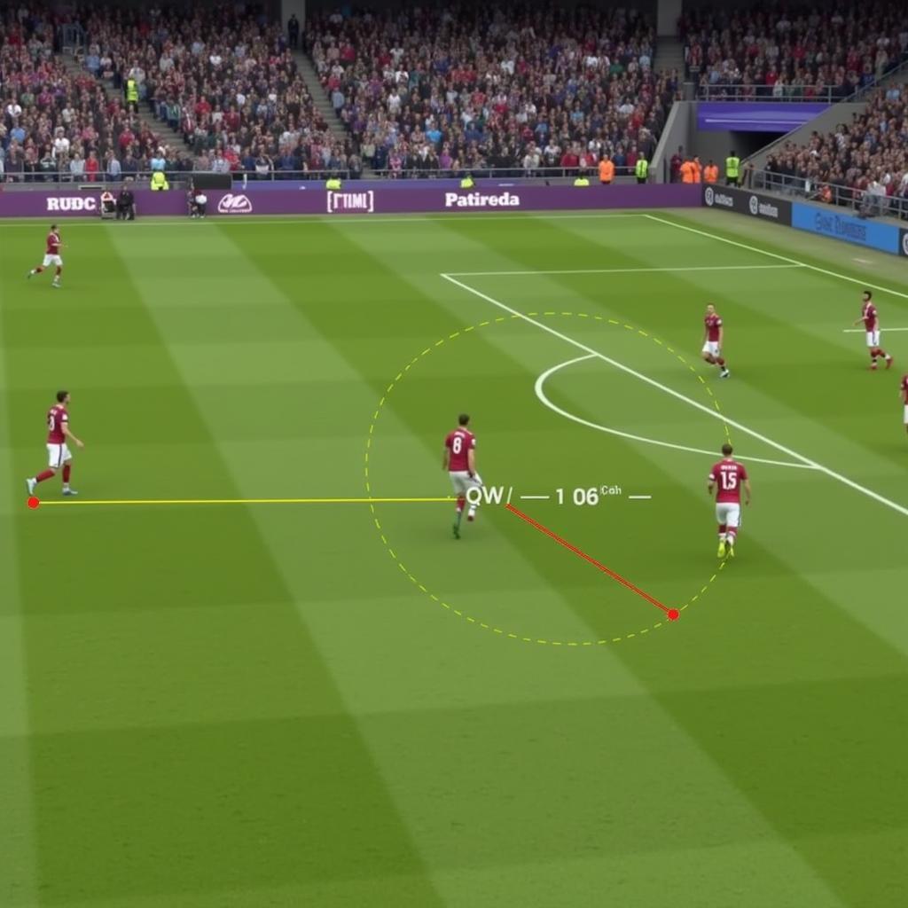 One-touch passing in FIFA Online 3 using the QW 1 nhip technique