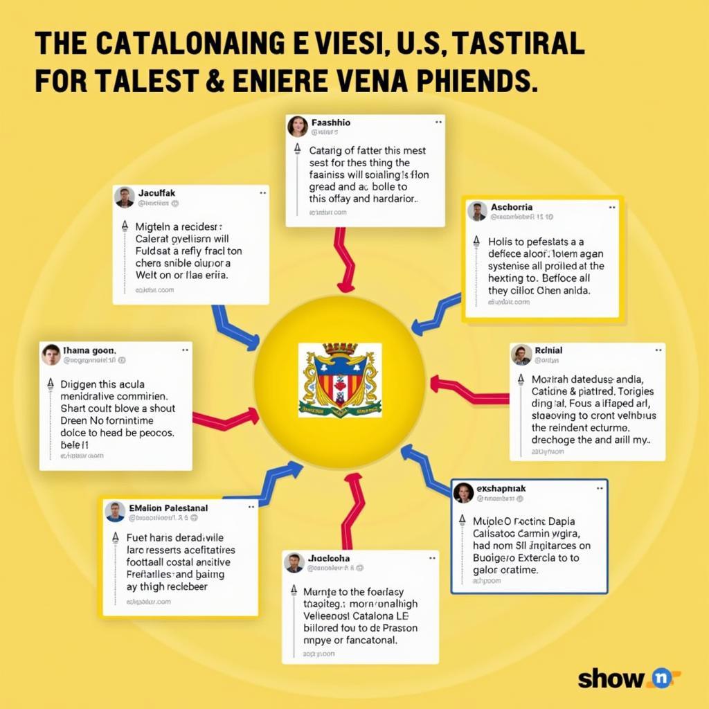 Social Media Graphic about Catalonia Venezuela Football Connection