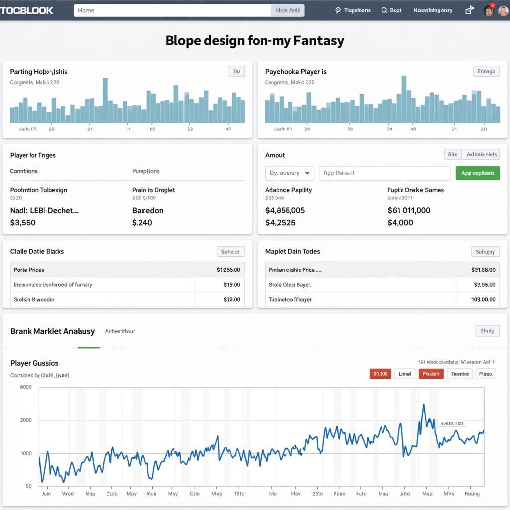 Screenshot of an Online Football Market Analysis Tool