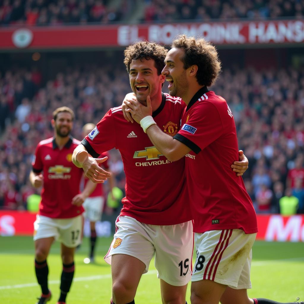 Owen Hargreaves playing for Manchester United