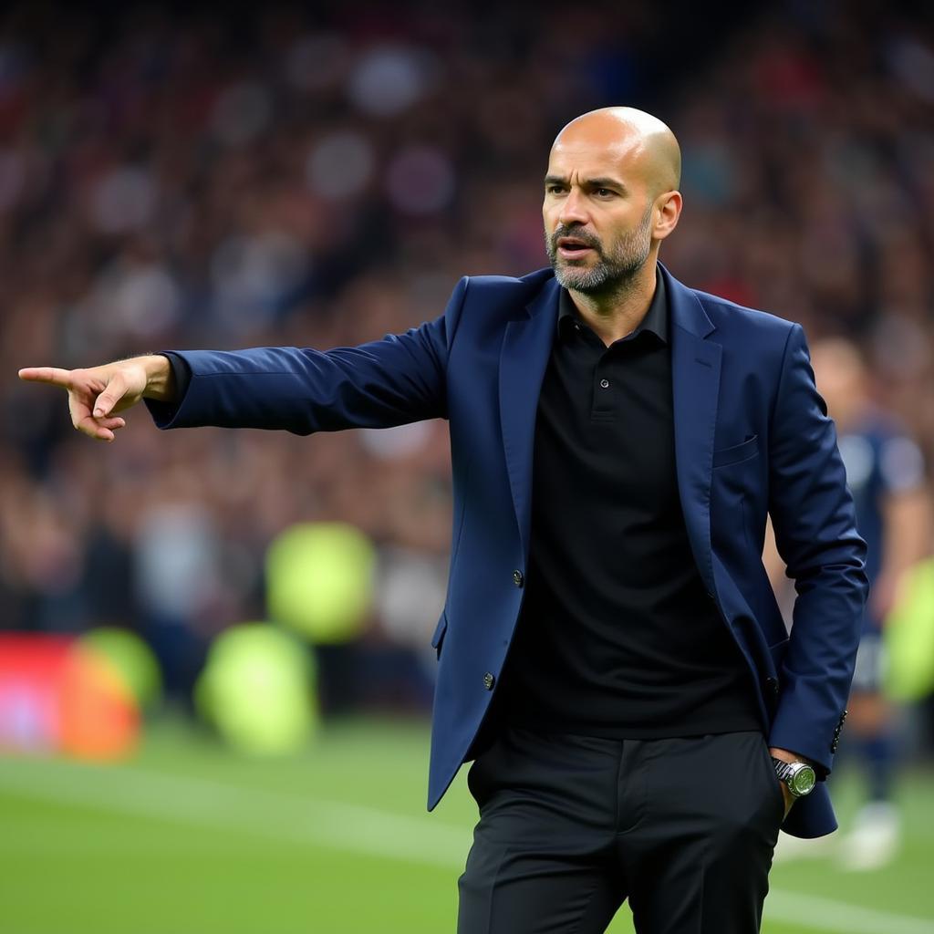 Pep Guardiola Making Tactical Changes