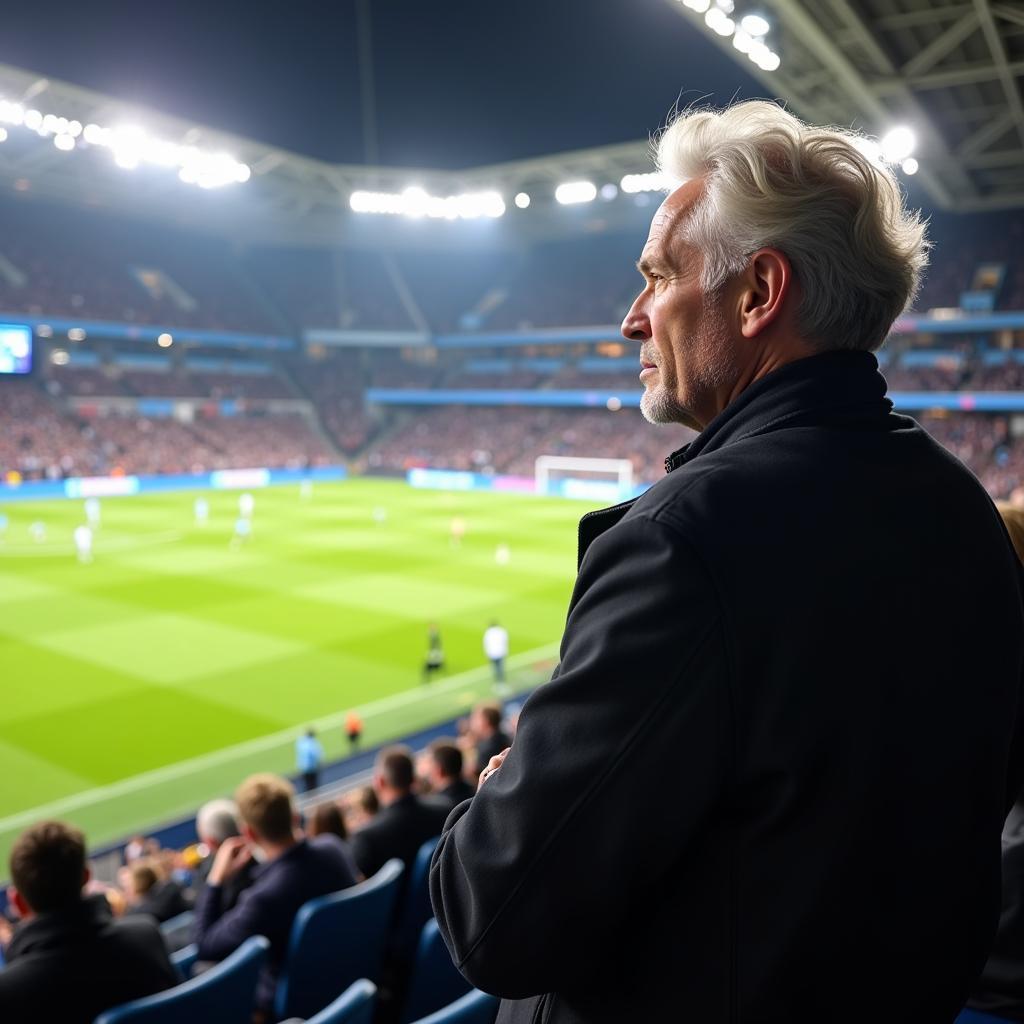 Pere Haaland at a Manchester City match