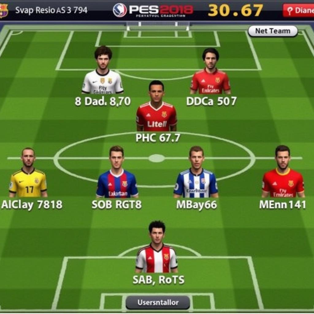 A customized dream team in PES 2013