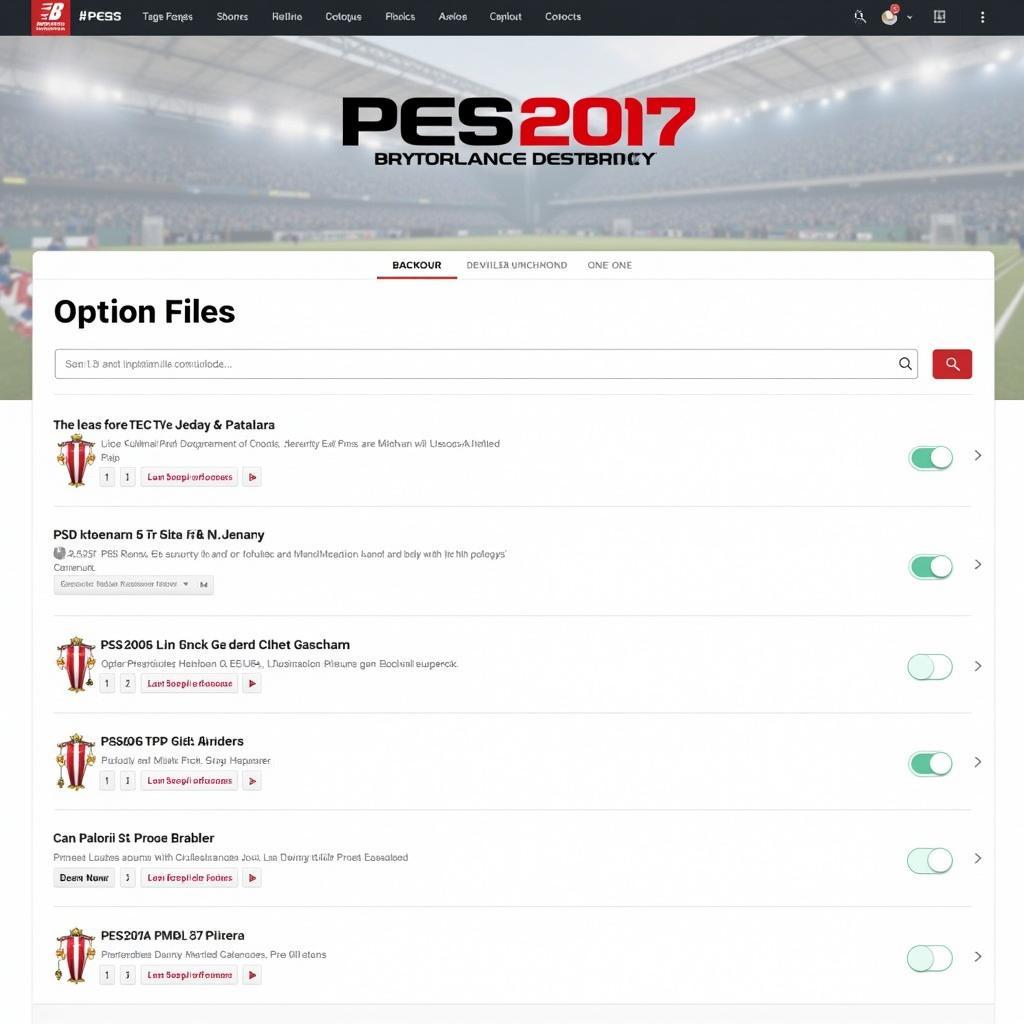 Downloading PES 2017 Option File