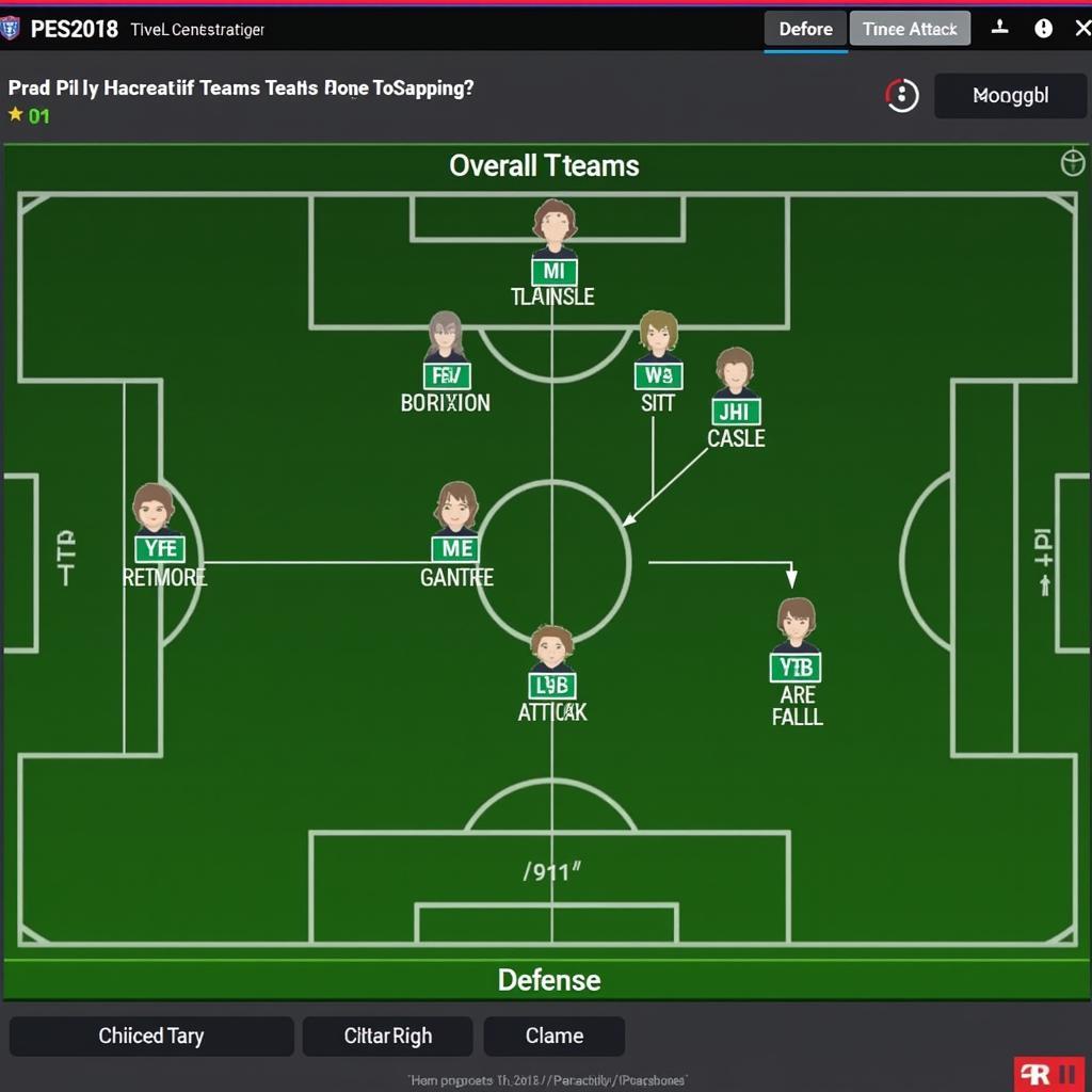 Team Formation Screen Showing Overall Team Stats Based on Player Selection