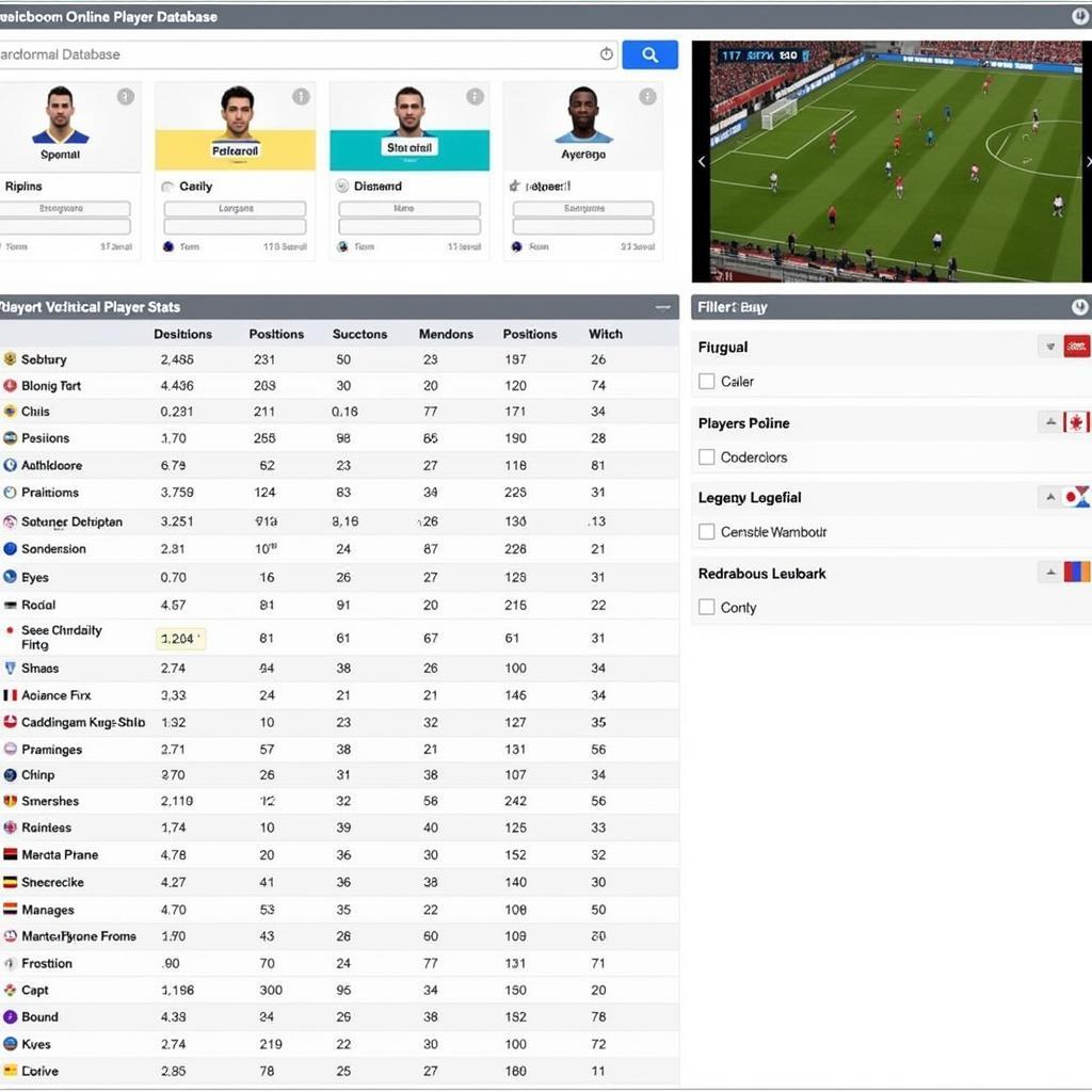 Example of a PES 2019 Online Database