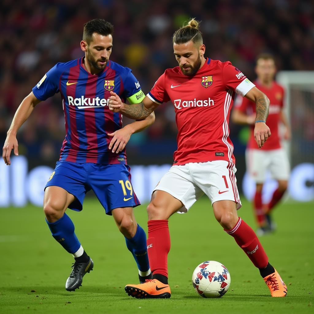 Pique and Haaland's First Encounter