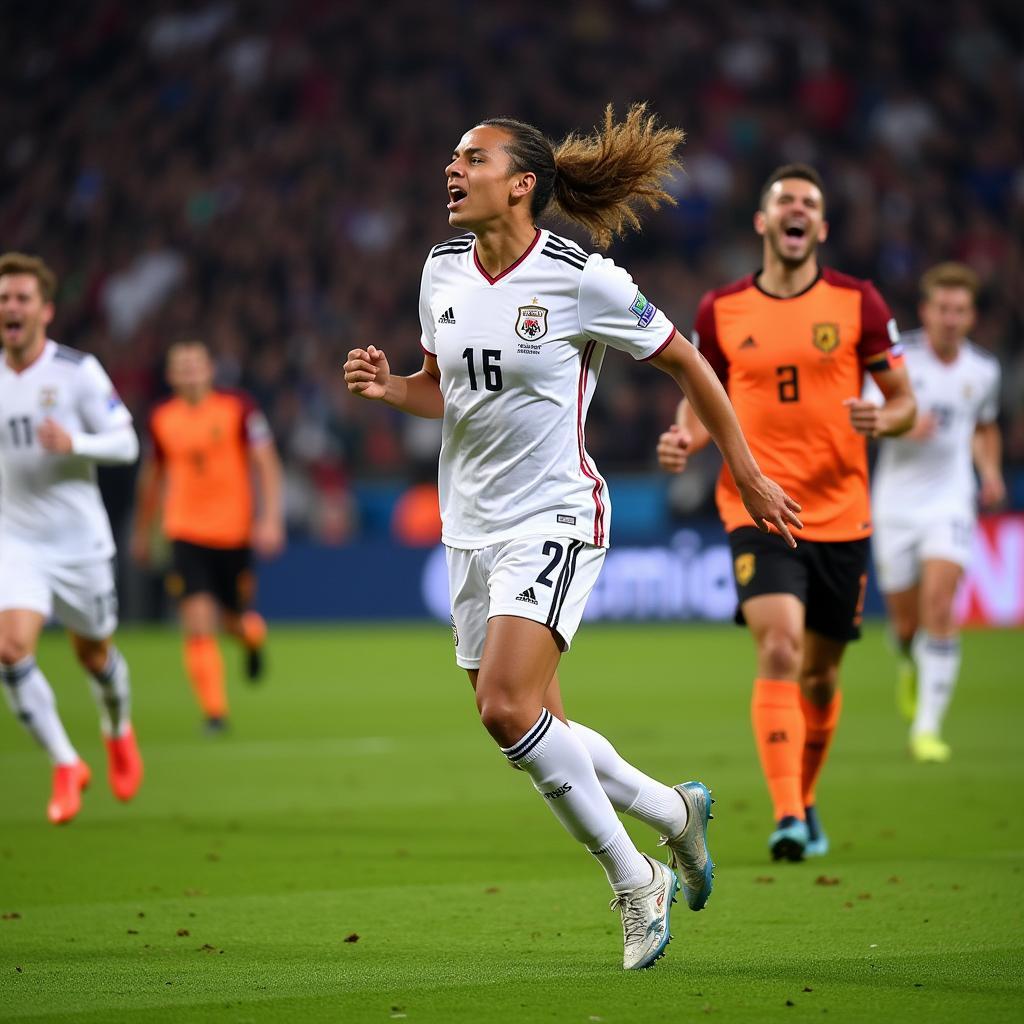 Pivotal Player Celebrating a Winning Goal