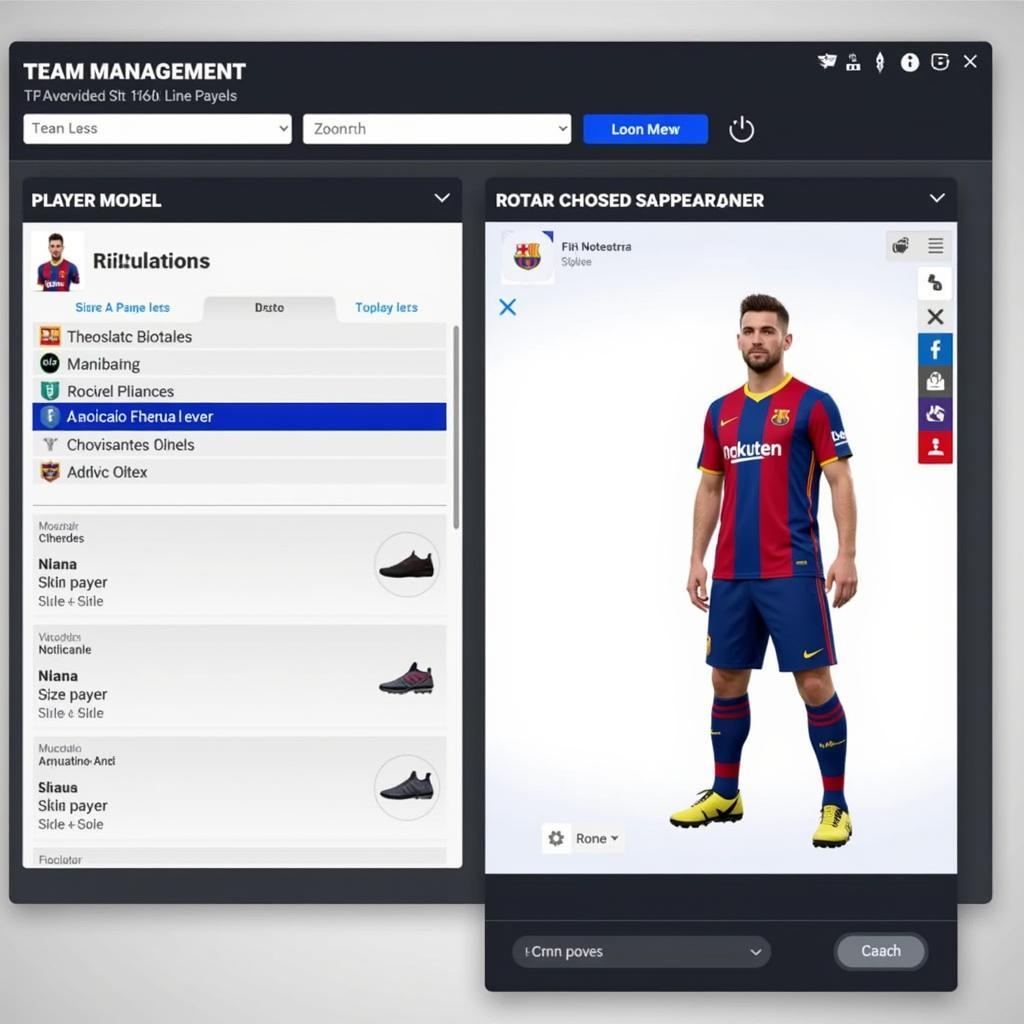 Viewing Player Appearance in Team Management