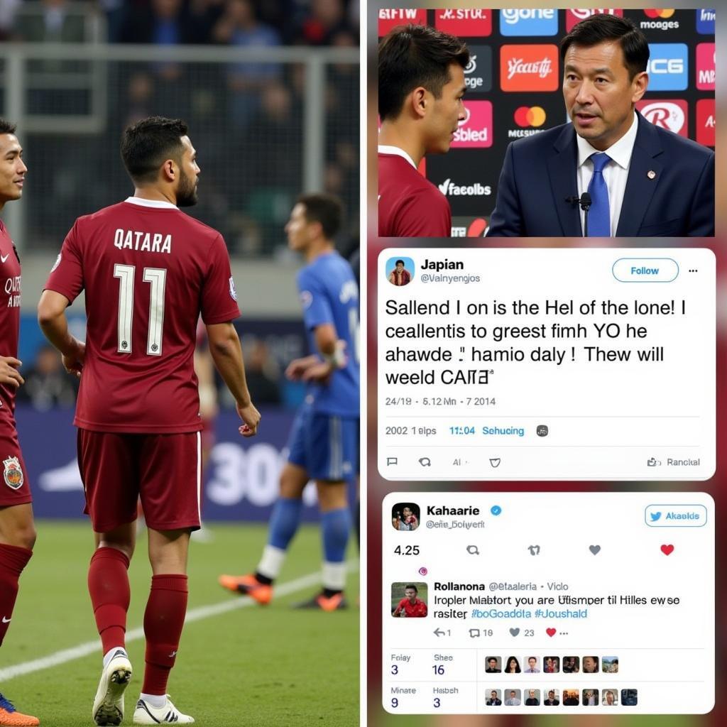 Post-match reactions following the Qatar-Japan clash