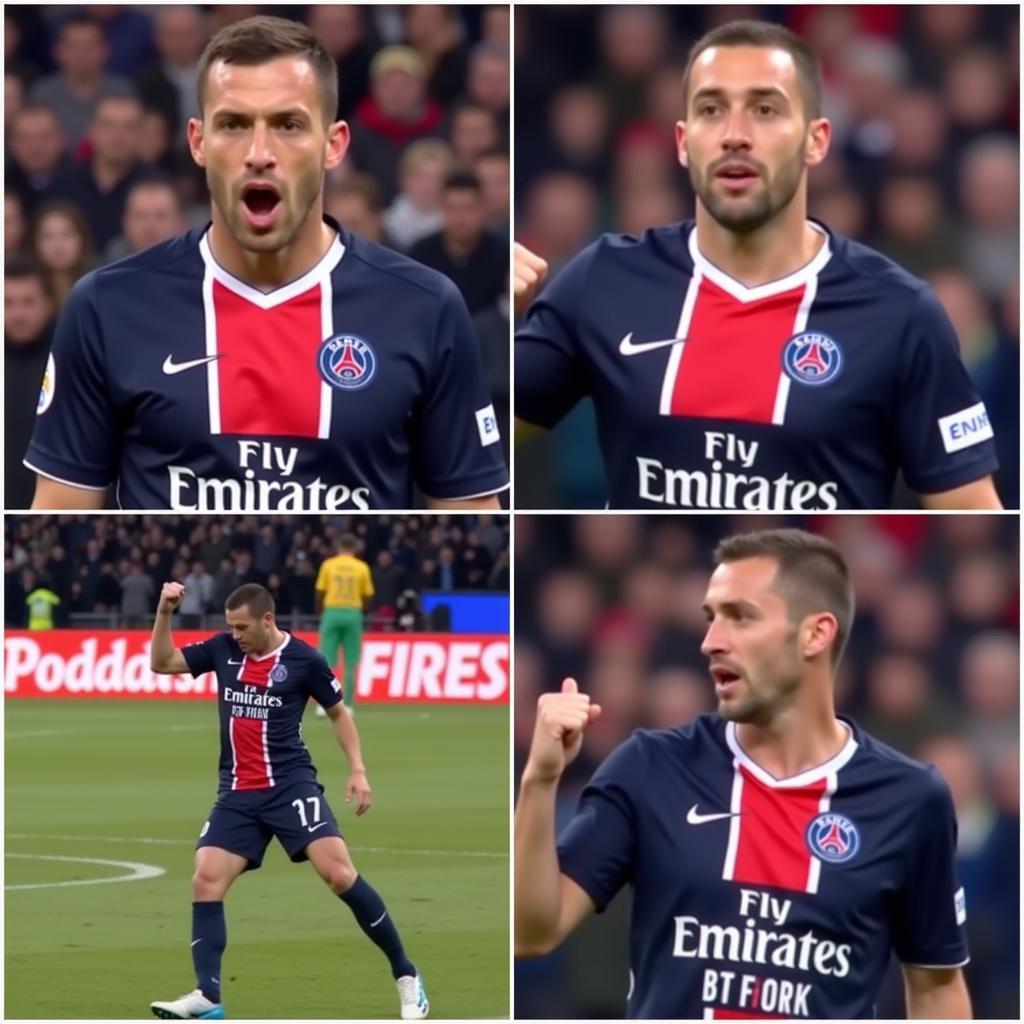 PSG fans mocking Haaland's celebration