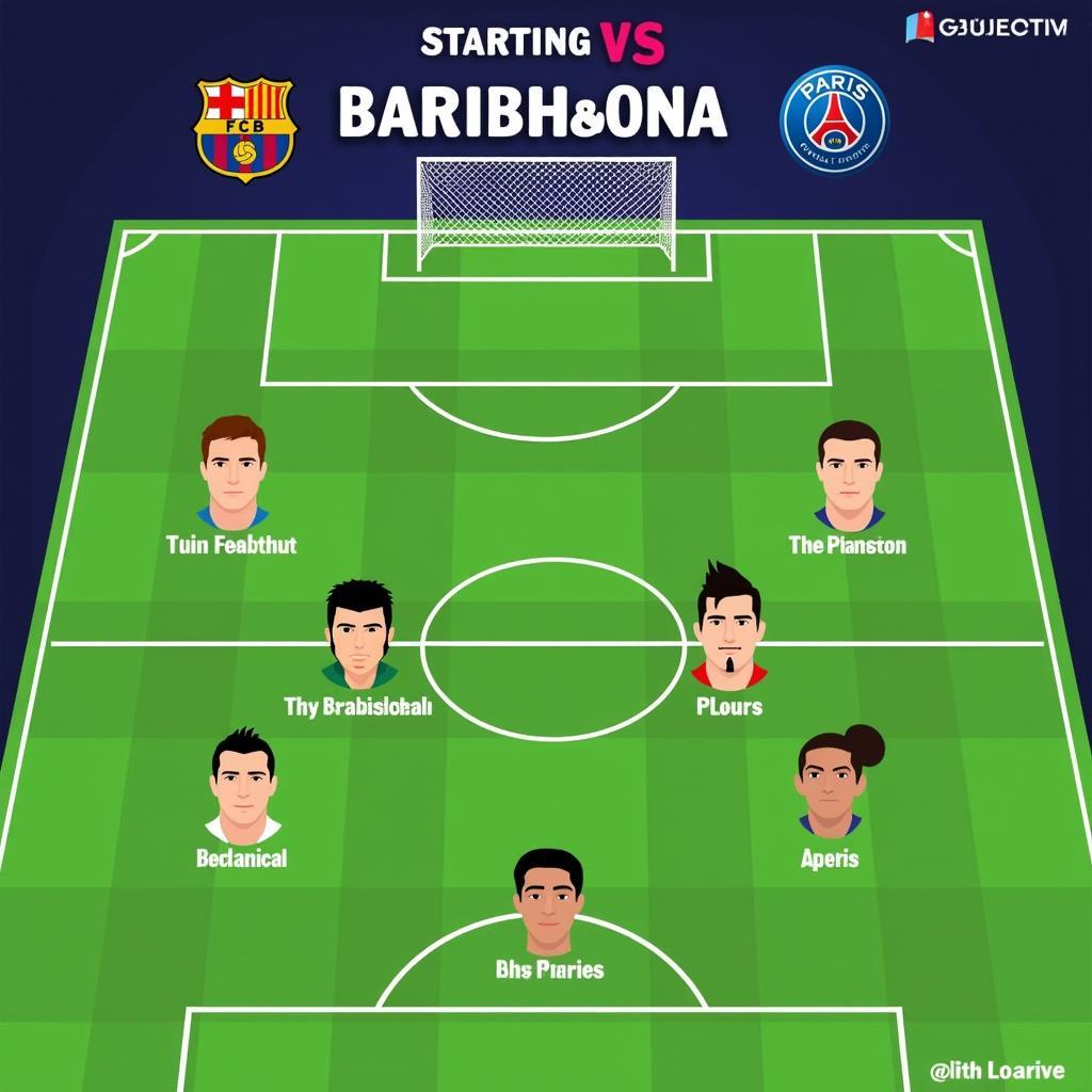 PSG vs Barcelona 2007 Starting Lineups