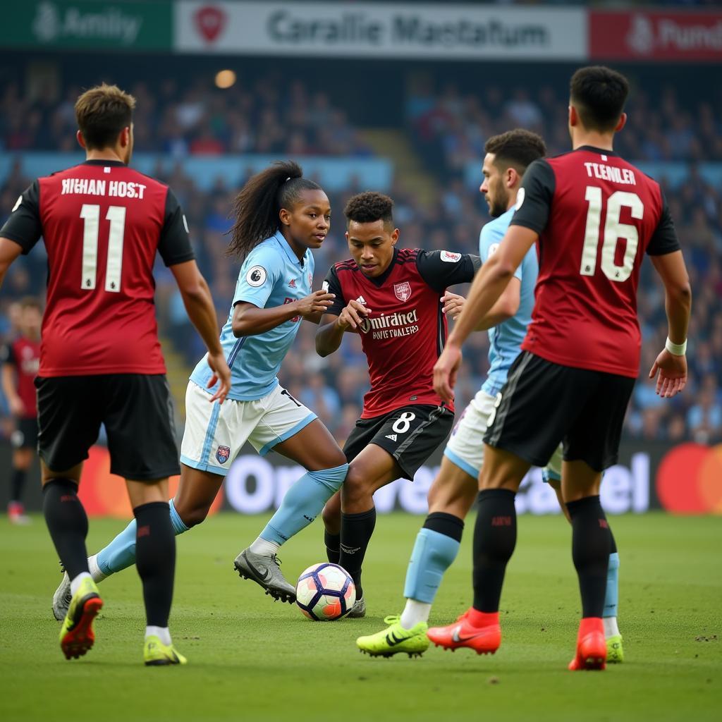 Rai calmly handling pressure during a football match