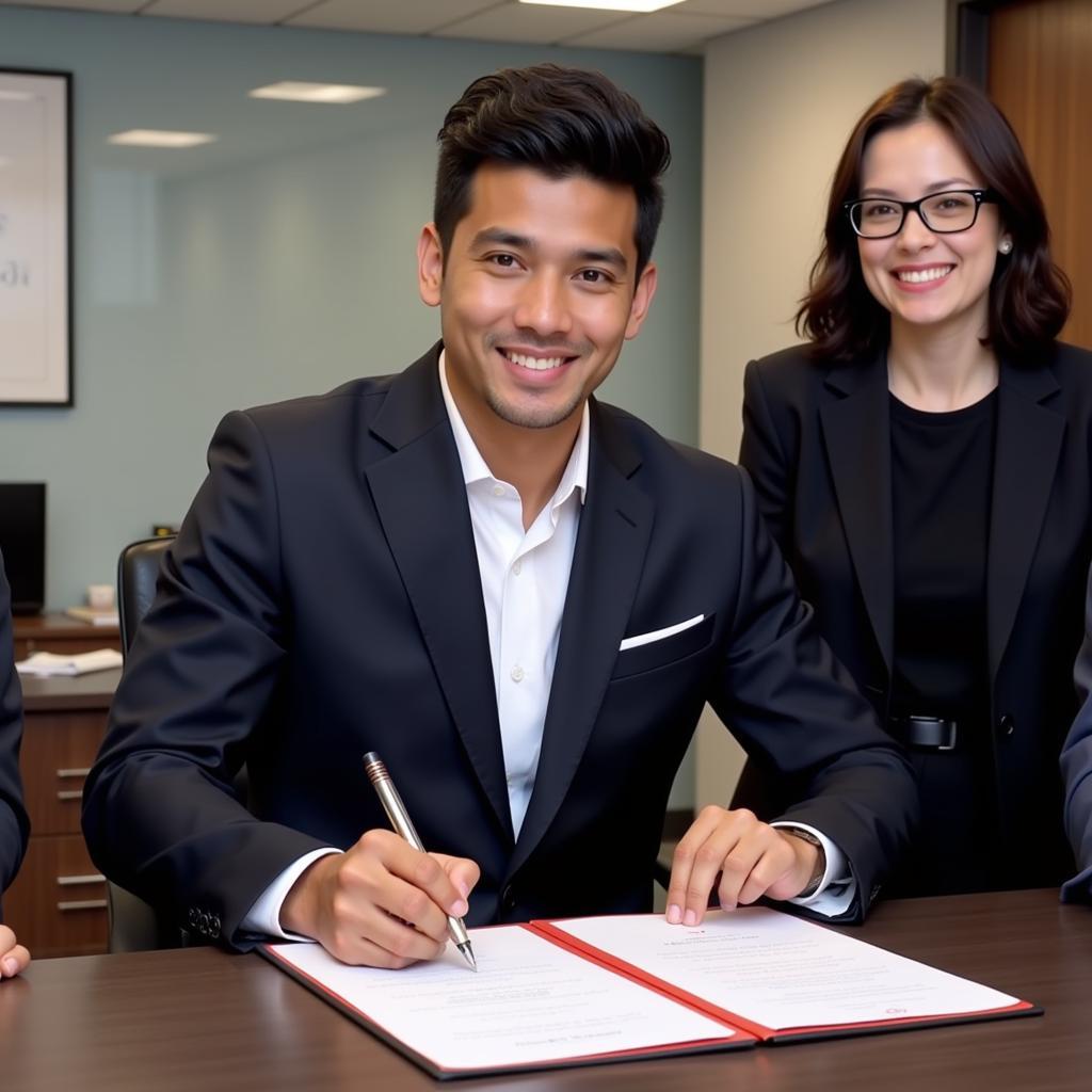 Southeast Asian Footballer Signing Endorsement Deal