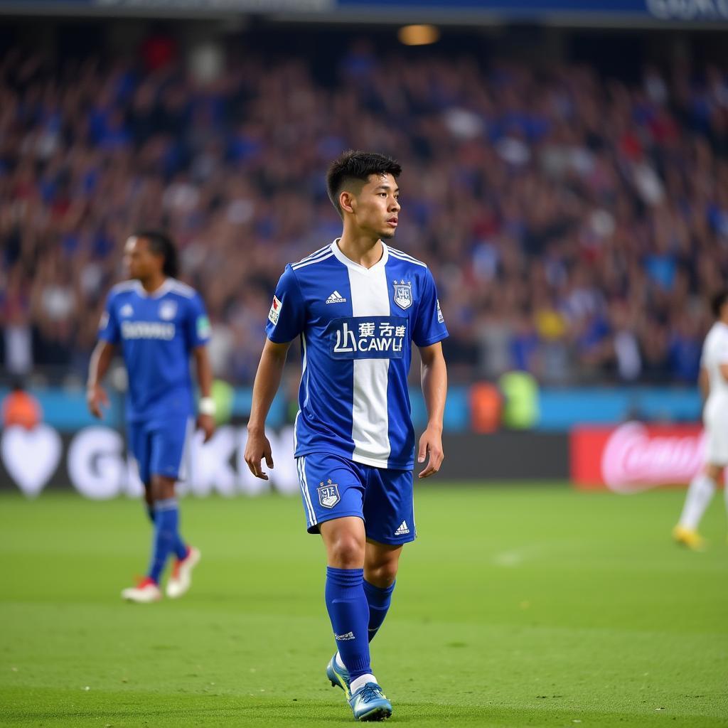 Ritsu Doan making his debut for Gamba Osaka