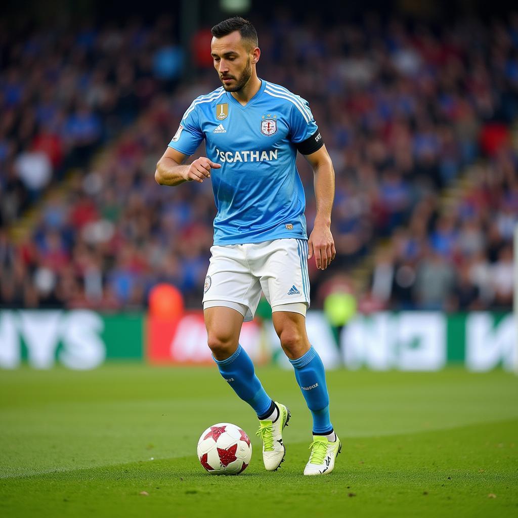 Roman Shirokov controlling the midfield for Zenit St. Petersburg