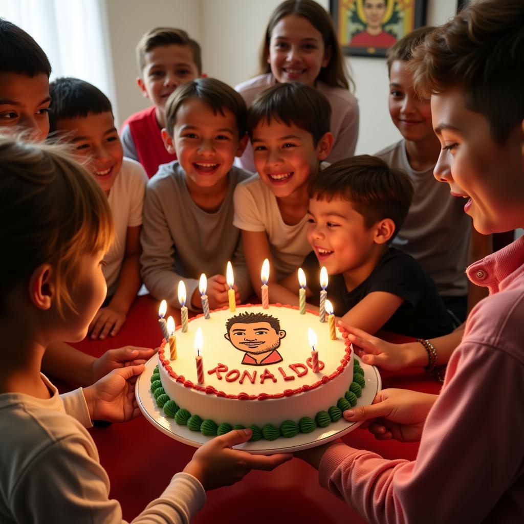 Ronaldo Cake at a Birthday Party