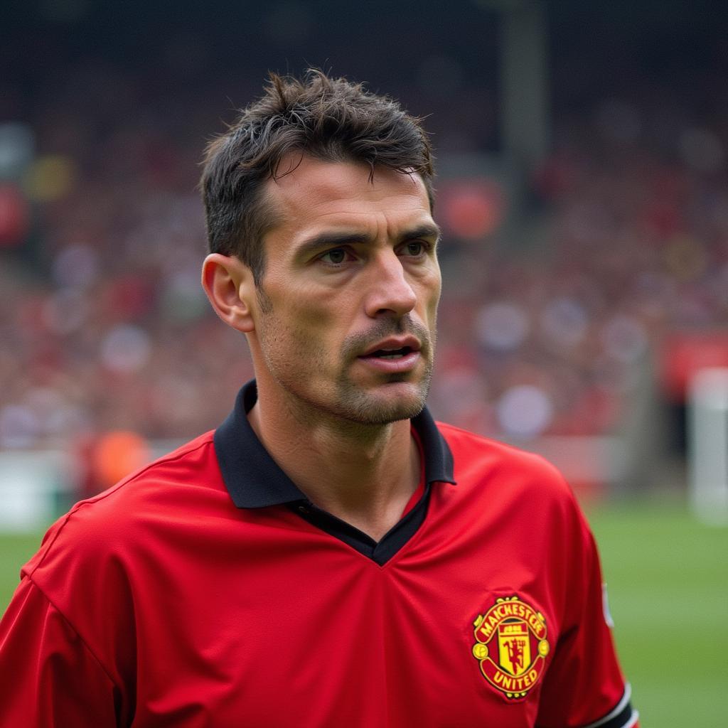 Roy Keane captaining Manchester United