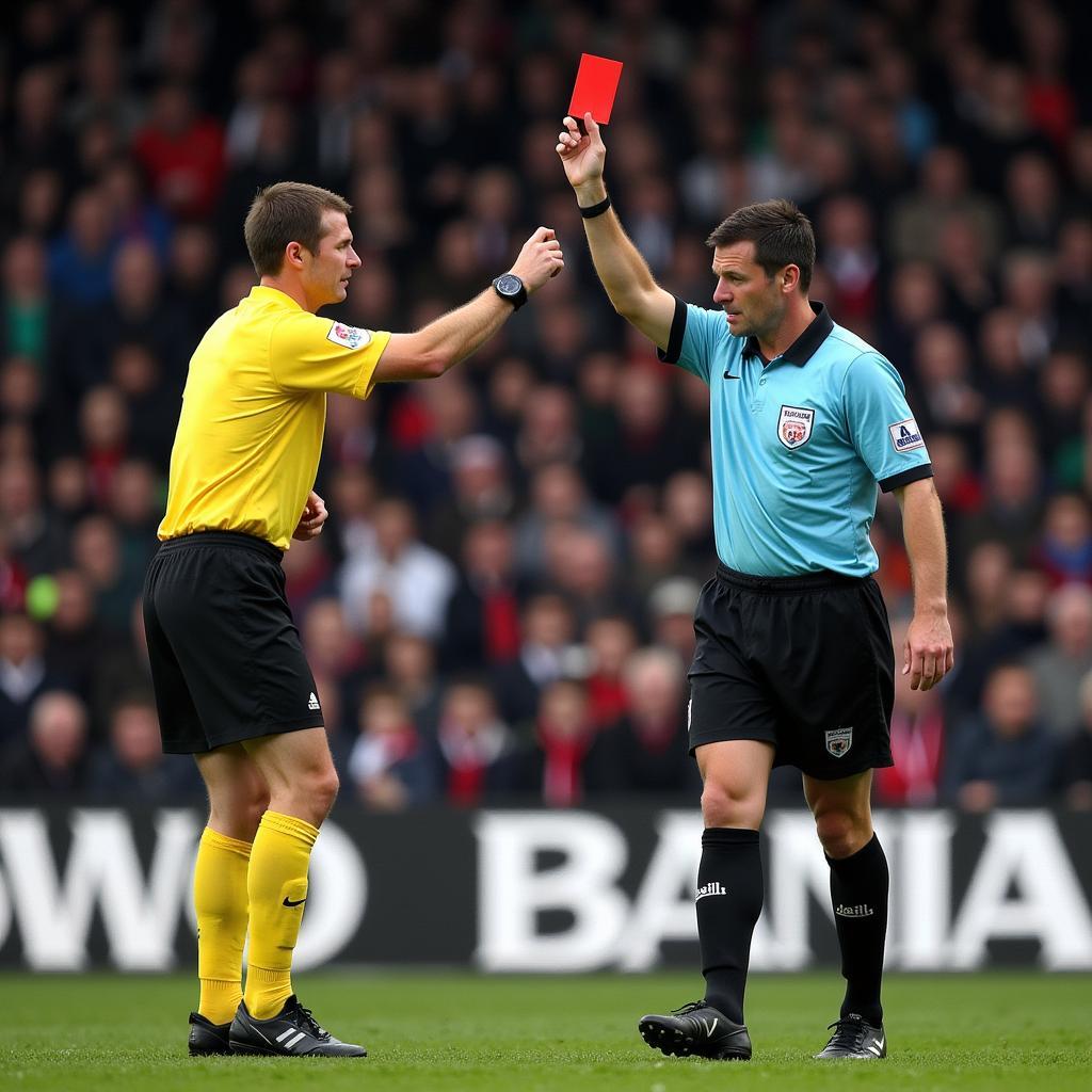 Roy Keane Receiving Red Card