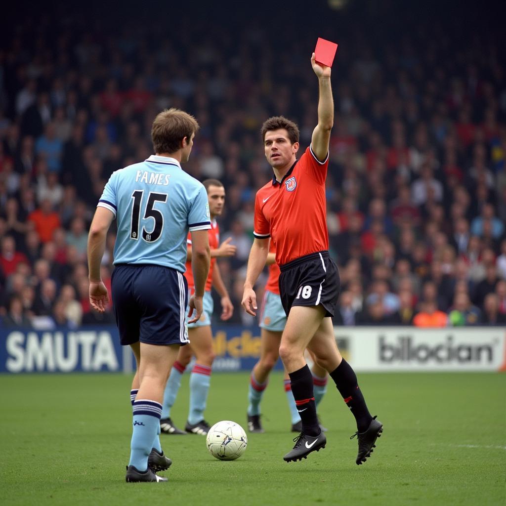 Roy Keane Receiving Red Card 2001