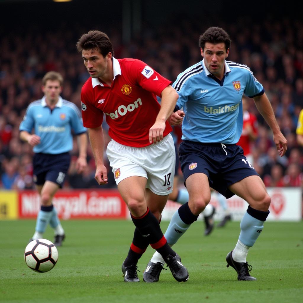 Roy Keane tackles Alf-Inge Haaland