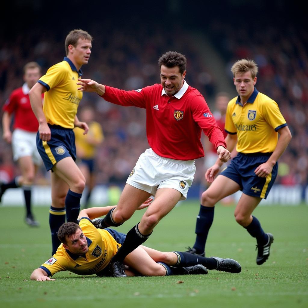 Roy Keane tackling Alfie Haaland